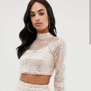 NWT Sequin Crop Top
